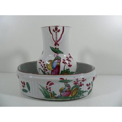 Table Fingers In Earthenware From Islettes Early XIX With Chinese Decor