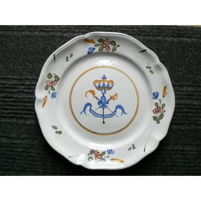 Revolutionary Earthenware Dish With Three Orders Of 18th Century Islettes