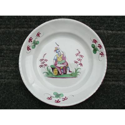 Eighteenth Epinal Earthenware Plate Military Decor