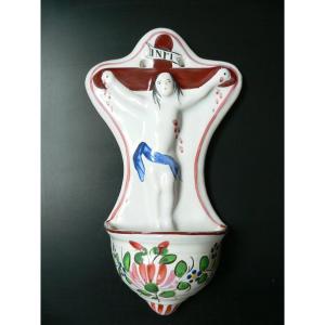 Stoup Of Bedside In Earthenware From Islettes Nineteenth