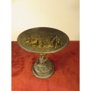 Cup Empty Pocket Or Baguier, On Foot, In Bronze, Renaissance Style XIX
