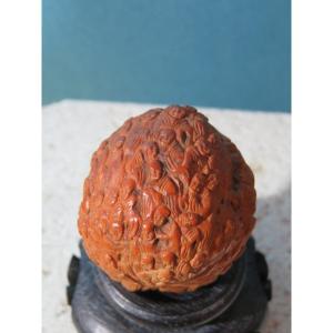 Walnut Carved With A Multitude Of 19th Century Characters