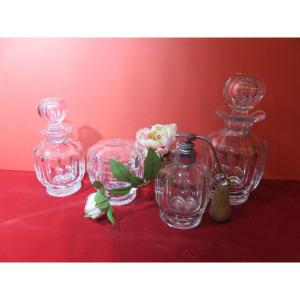 Four Pieces Of Baccarat Crystal Toiletries, Malmaison Model