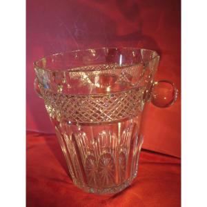 20th Century Engraved Crystal Champagne Bucket