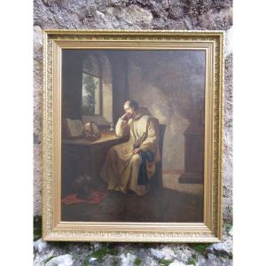 Painting "le Giaour" In The Style Of Ary Scheffer (1795 - 1858) End Of The 19th Century