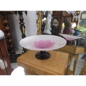 André Delatte (1887-1953) Nancy Marbled Glass Bowl, 40 Cm In Diameter 