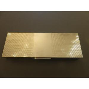 Silver-plated Metal Box With Compartments, Signed Crevillen Paris 