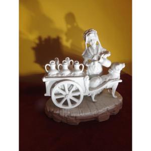 Porcelain Biscuit: The Milkmaid With Her Cart