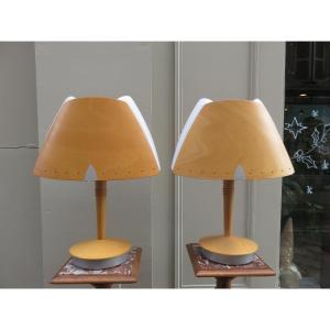 Soren Eriksen: Pair Of Lamps (lucid Editeur) 1970s -1980s