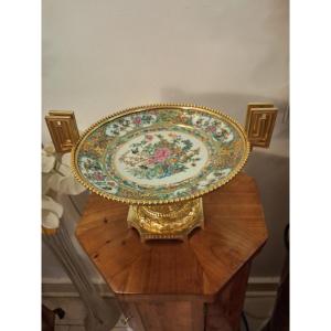 Chinese Porcelain Cup Mounted On Gilt Bronze, 19th Century