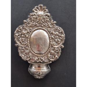 Stoup In Silver-plated Metal 19th C