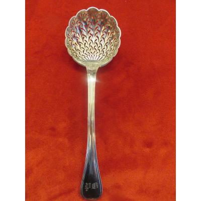 Sprinkle Spoon In Sterling Silver, Old Man Hallmark Paris (1819 - 1838)