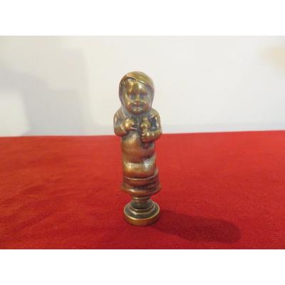 Brass Wax Stamp: The Swaddled Baby XIX