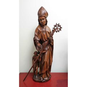 Saint Gregory, Carved Wood, 16th