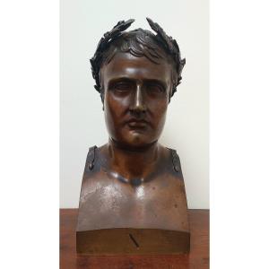 Canova: Napoleon Bronze Bust Signed Vittoz Fondeur
