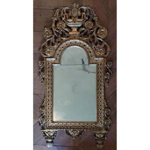 Rare 18th Century Gilded Wooden Mirror