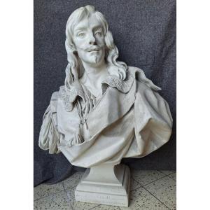 19th Century Plaster Bust Representing The Poet Jean De Rotrou
