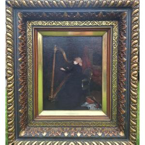 The Harpist By Louis De Schryver 1862/1942