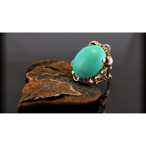 Gold And Turquoise Ring