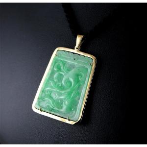 Gold And Jade Pendant