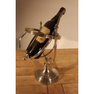 Silver Metal Bottle Holder