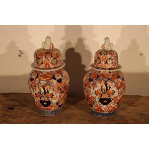 Pair Of Imari Pots