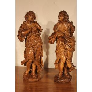  Pair Of Statues From The 17th Century