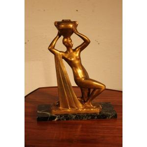 Art Deco Sculpture By Raoul Lamourdedieu