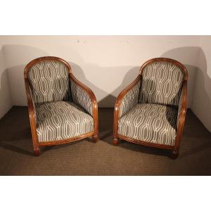 Pair Of Art Deco Armchairs