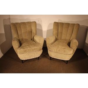 Pair Of Armchairs By Gio Ponti