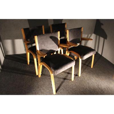 Four "steiner" Armchairs From The 70's