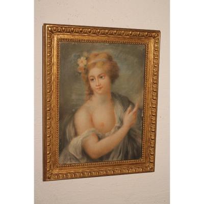 Pastel Of Woman 18 Eme Century