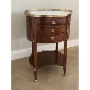 Mahogany And Mahogany Veneer Coffee Table. Louis XVI Period.