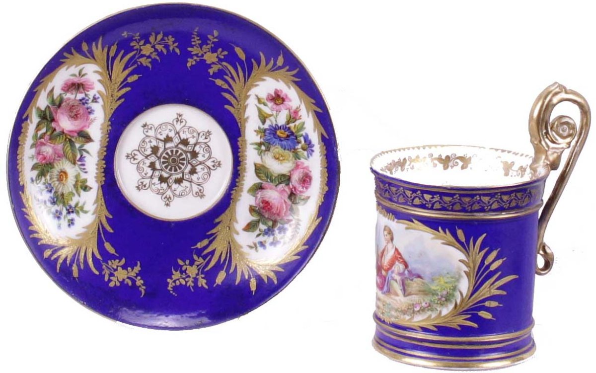 servizio Tete-a-Tete in porcellana Sevres XIX secolo-photo-1