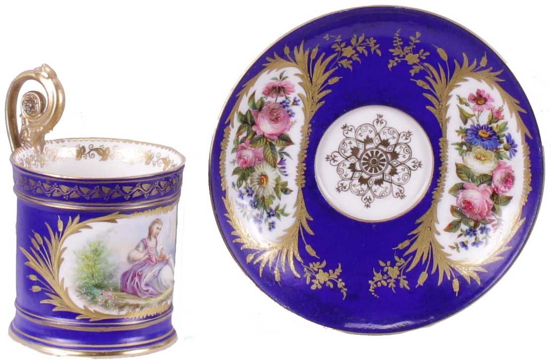 servizio Tete-a-Tete in porcellana Sevres XIX secolo-photo-2