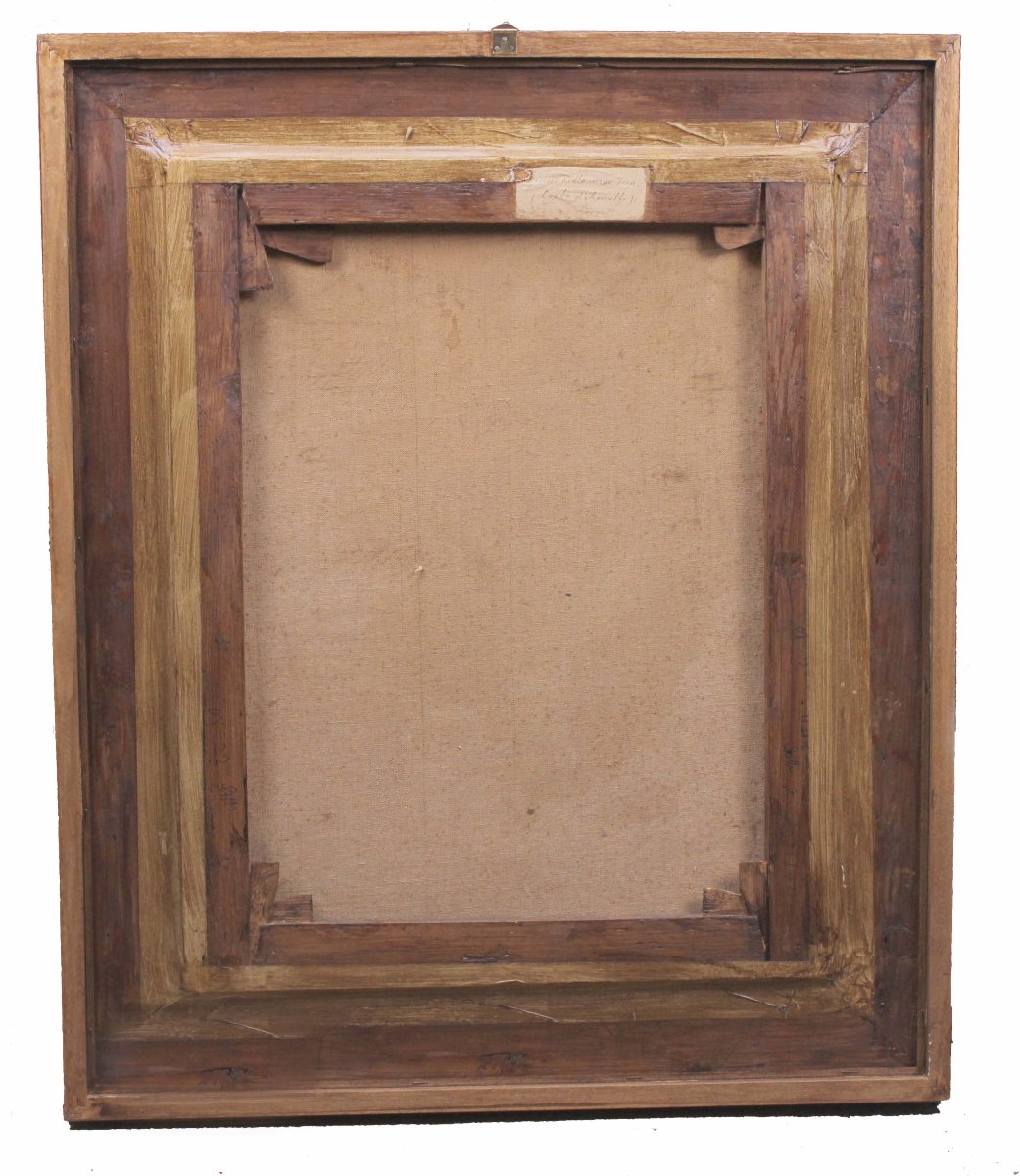 Olio su tela 56 x 44.5 firmato Rubens Santoro ( 1859 - 1841 )-photo-3