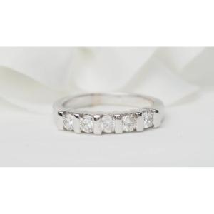 Half Alliance In White Gold And Diamonds 
