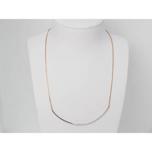 Two-tone Gold Arc Necklace