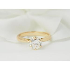 Yellow Gold And 0.97ct Diamond Solitaire Ring