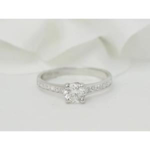 White Gold And Diamond Solitaire Ring 0.48ct