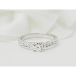 White Gold And Diamond Solitaire Ring 0.37ct