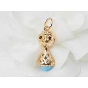 Yellow Gold Figurine Charm Pendant