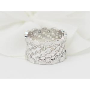 Openwork Ring In White Gold And Diamonds 