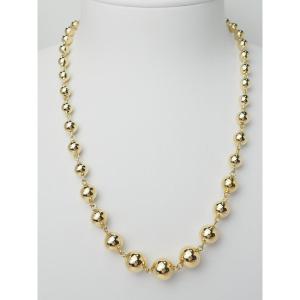 Marseilles Necklace With Cascading Beads In Yellow Gold