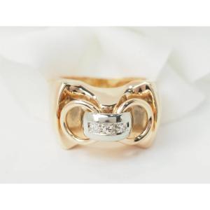 Tank Ring In Rose Gold And Diamonds