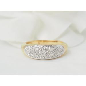 Two-tone Gold And Diamond Band Ring