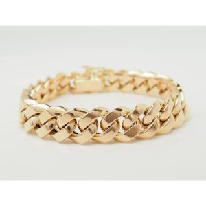 Vintage Rose Gold Curb Chain Bracelet