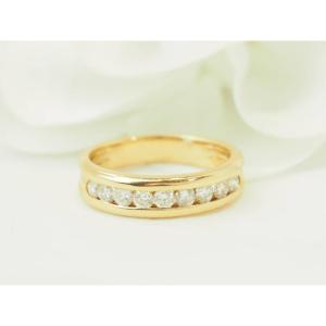 Wedding Band In 18 Carat Yellow Gold And Diamonds - 0.63 Ct
