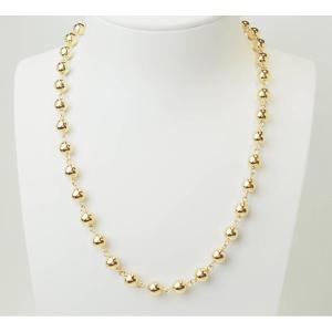 Marseillais Yellow Gold Necklace - 7mm Regular Balls