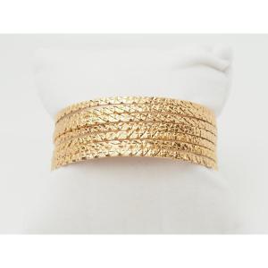 Chased Yellow Gold Semainier Bracelet